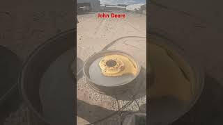 Sandblasting John Deere Rim sandblast sandblasting restoration paintremoval satisfying shorts [upl. by Anaoy363]