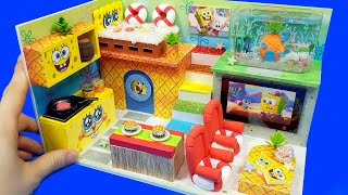 DIY Miniature Spongebob Board House   Build Amazing Spongebob Apartment [upl. by Moser]