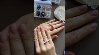 Simple Beaded Rings Tutorial rings tutorial beads [upl. by Melan]