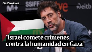 JAVIER BARDEM contra ISRAEL y NETANYAHU quotComete crímenes contra la humanidad en Gazaquot [upl. by Eanahc]