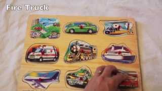 Melissa and Doug Wooden Vehicle Sound Puzzle REVIEW [upl. by Stargell841]