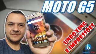 Moto G5  Novo Design e Preço Campeão Unboxing e Impressões Em Português [upl. by Hecht95]