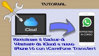 Ripristinare il Backup di Whatsapp da iCloud a nuovo iPhone 16 [upl. by Nuj]