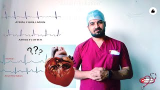 Atrial Fibrillation vs Atrial Flutter  Clinically difference  Quick and Easy ECG Difference [upl. by Htrahddis]