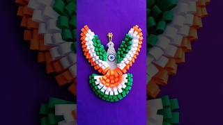 Beautiful 🇮🇳 Tricolour Bird Wall Hanging  😍 Bird Craft shorts trending viral [upl. by Arze]