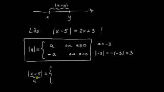 Absolutbelopp del 2  algebraisk definition samt lösning av ekvation [upl. by Doraj]