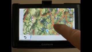 Nuvi 52 Snowmobile Trail Map Demo [upl. by Gustie]