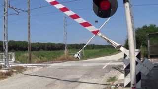 Passaggio a livello di via Bevanella in HD  Savio RA  Level Crossing  Passage à niveau  踏切 [upl. by Wilhelmina]