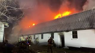 Honey Brook PA  Barn Fire [upl. by Terencio831]