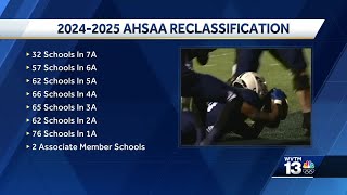 Full list of football teams that changed during AHSAA reclassification [upl. by Aisyat216]