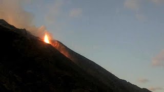 Day Long Lava Flow at Stromboli [upl. by Ania827]