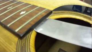 Acoustic guitar neck removal Part 1 Julyan Wallis Guitar Doctor Cornwall UK [upl. by Joellyn880]