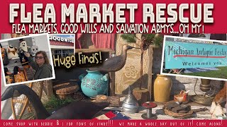 COME SHOP WITH DEBBIE FOR HUGE HOME DECOR FINDS AT MIDLAND ANTIQUE SHOW amp FLEA MARKET amp GOODWILL [upl. by Rudman]