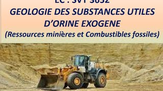 Géologie des substances utiles dorigine exogène Partie 39 géosciencesSVT [upl. by Koblick]