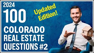 Colorado Real Estate Exam 2 2024 100 Questions with Explained Answers [upl. by Llerroj621]