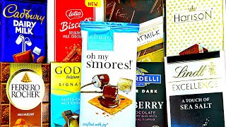 NEW 10 Chocolate Bars Lindt Cadbury Biscoff Ghirardelli Ferrero Rocher Godiva Hersheys 3 Lb [upl. by Ahsieat]