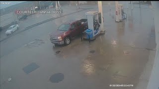 Gallons of gas leaks after incident at East Palestine gas station [upl. by Aloin72]