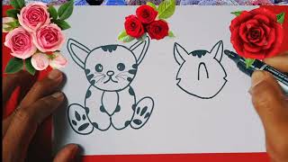 How to Draw a Cute Cat Kawaii Cat [upl. by Arnoldo]