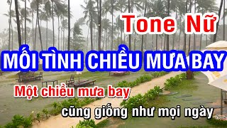 Mối Tình Chiều Mưa Bay Karaoke Beat  Tone Nữ  Nhan KTV [upl. by Llirrehs]