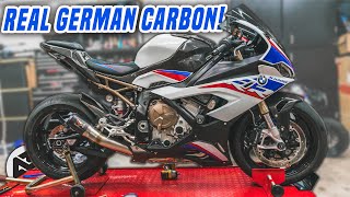 BMW S1000RR Full Carbon Install Part 1 [upl. by Rimhsak]