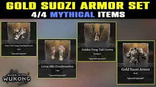 The MOST ICONIC ARMOR SET in Black Myth Wukong  MYTHICAL Gold Suozi Armor Locations amp How to Get [upl. by Neik]