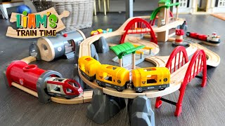 The Most Satisfying Wooden Train Track Construction Ever [upl. by Bartolemo933]