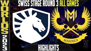 TL vs GAM Highlights ALL GAMES  Worlds 2023 Swiss Stage Day 5 R3  Team Liquid vs Gigabyte Marines [upl. by Gibert]