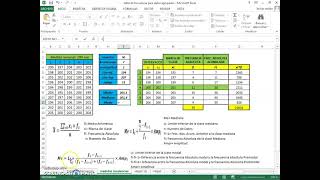 Cálculo de Media Mediana y Moda para datos agrupados en intervalos con Excel [upl. by Anerev]