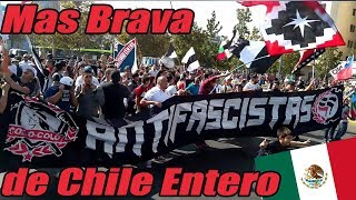 La hinchada mas brava de chile entero Letra Garra Blanca en MEXICO [upl. by Jabon]