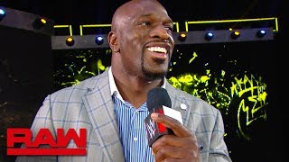 Titus O’Neil encourages the WWE Universe during the commercial break Raw Exclusive July 15 2019 [upl. by Oicul539]