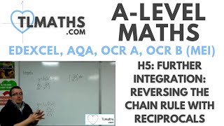 ALevel Maths H509 Further Integration Reversing the Chain Rule with Reciprocals [upl. by Ahcsrop]