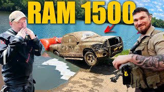 Police Investigate Ram Truck Discovered 15 Feet Underwater [upl. by Harhay]