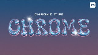 3D Chrome text effect for beginners  Adobe Photoshop Tutorial [upl. by Anam]