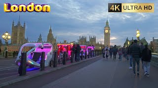 Discovering London After Sunset From London Eye to Centre Point 4K60 [upl. by Eelana]