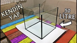 EVDE AKVARYUM YAPMAK ÇOK KOLAY  DIY SQUARE AQUARIUM [upl. by Hesther683]