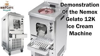 Demonstration amp Usage of the Nemox Gelato 12K Professional Ice Cream Machine [upl. by Kcirneh]