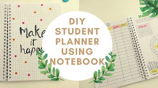 DIY Student Planner Using Notebook  Easy and affordable [upl. by Ahsimrac]