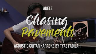 Acoustic Karaoke Adele  Chasing Pavements Guitar Version with Lyrics [upl. by Aehc]