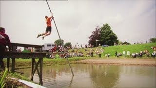 Fierljeppen  Canal vaulting in Holland [upl. by Yanahc]