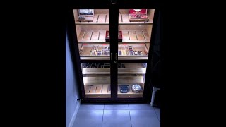 QUICK Cigar Humidor Cabinet Tour [upl. by Nosemyaj]