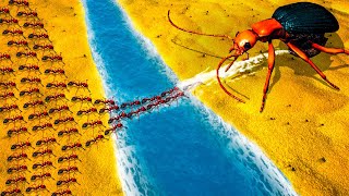 NEW Fire Ants vs Bombardier Beetle in Empires of the Undergrowth Update  Fire Ant Bridge Battle [upl. by Arzed975]