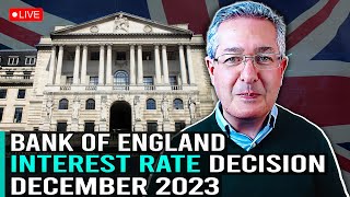 Bank of England Interest Rate Decision December 2023  My Take [upl. by Kahlil286]