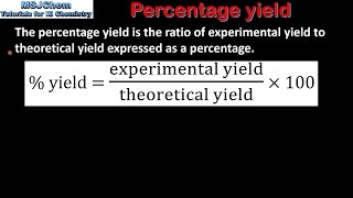 13 Percentage yield [upl. by Madlin200]