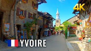 Yvoire France Romantic Medieval Town Walking in the Flower Town Yvoire 4K [upl. by Rainie]