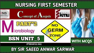 Microbiology unit5 concept of asepsismicrobiology in bs nursingfirst semester microbiology part 2 [upl. by Lajet]