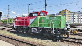 Die ECOHybridDiesel Rangierlok in Nürnberg Hbf [upl. by Nosidda384]