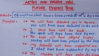 Mastering Future Perfect Tense Active and Passive Voices Explained [upl. by Andriana]