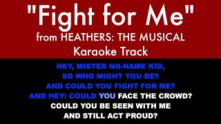 quotFight for Mequot from Heathers The Musical  Karaoke Track with Lyrics on Screen [upl. by Retsam]