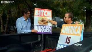 Louis Theroux at Westboro Baptist Church protest  Americas Most Hated Family in Crisis  BBC Two [upl. by Akemet]