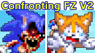 Friday Night Funkin SonicEXE Confronting Yourself Final Zone V2 GoodBad Ending FNF ModTails [upl. by Ispep688]